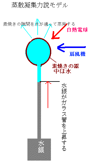 植物が葉に水を送る仕組み：蒸散凝集力説の実験図