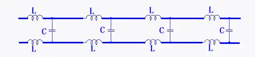 抵抗と漏れ電流が無い理想的な電線を電気回路記号で表した圖