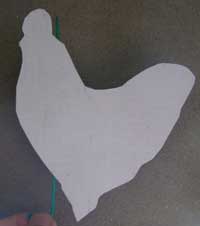 風見鶏を模った紙形