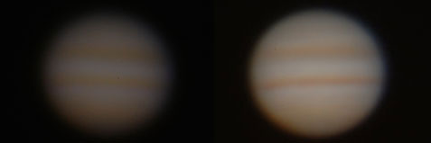 ビクセンFL-90S望遠鏡の直焦点で撮った木星の写真