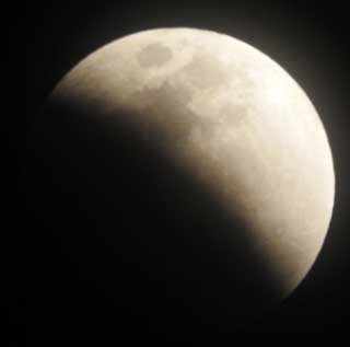 2018年1月31日 皆既月食時の部分月食の写真