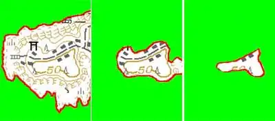 地形模型の作り方 地形図を等高線で切り抜いた図