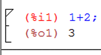 wxMaximaの使い方１＋２の計算